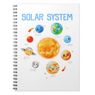 Solar System Planets Science Space Boys Girls STEM Notitieboek