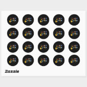 Solar System Planets Science Space Boys Girls Stem Ronde Sticker (Vel)