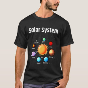Solar System Planets Science Space Boys Girls STEM T-shirt