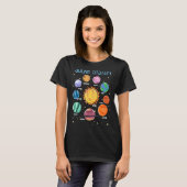 Solar System Planets Science Space Boys Girls Stem T-shirt (Voorkant volledig)