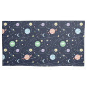 Solar System Planets Seamless Pattern Kussensloop (Voorkant-Links)