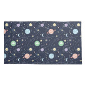 Solar System Planets Seamless Pattern Kussensloop (Achterkant-Links)