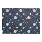 Solar System Planets Seamless Pattern Kussensloop (Achterkant-Links)
