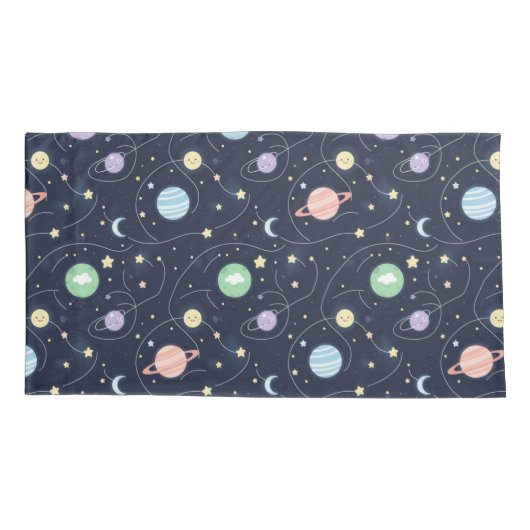 Solar System Planets Seamless Pattern Kussensloop (Achterkant)