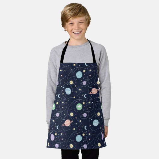 Solar System Planets Seamless Pattern Schort (Gedragen)