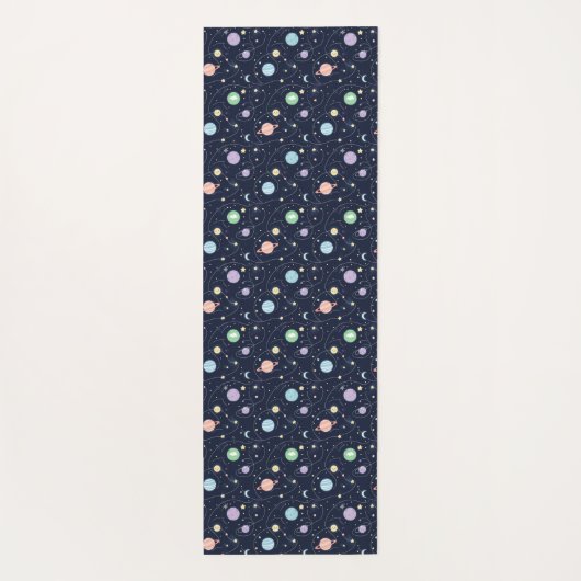 Solar System Planets Seamless Pattern Yogamat (Achterkant)