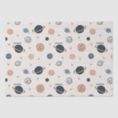 Solar System Planets Sketch Pattern Decoupage Tissuepapier (Voorkant)