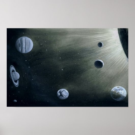 solar system poster (Voorkant)