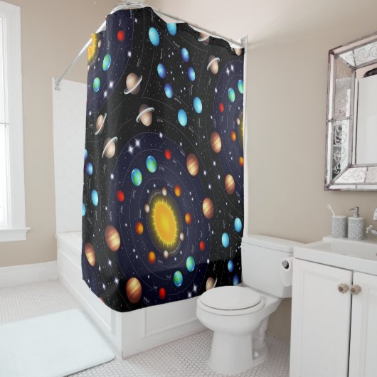Solar System Shower Curtain Douchegordijn (In situ)