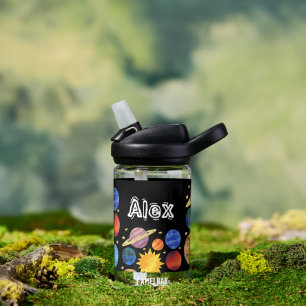 Solar System Space Aangepaste naam Waterfles