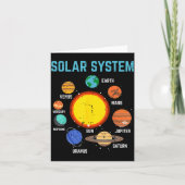 Solar System Sun Planets Galaxy Astronomy Men Wome Kaart (Voorkant)