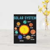 Solar System Sun Planets Galaxy Astronomy Men Wome Kaart (Gele Bloem)