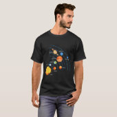 Solar System Sun Planets Orbit Space Galaxy Men Wo T-shirt (Voorkant volledig)
