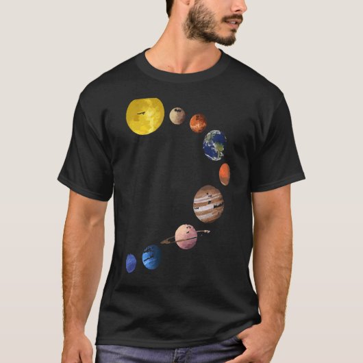 Solar System T Shirt - Realistisch ruimtevaartuig_ (Voorkant)