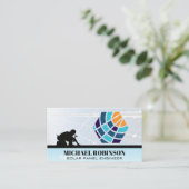 Solar Tech Company Logo | dakwerker technicus Visitekaartje (Staand voorkant)