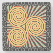 Solar Triskelion Stenen Onderzetter (Voorkant)