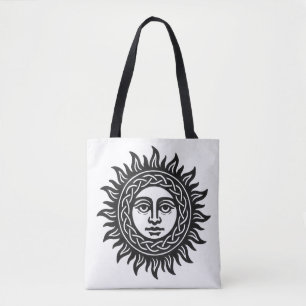 Solar Visage Sigil – Zwarte Zon Embleem T-shirt Tote Bag
