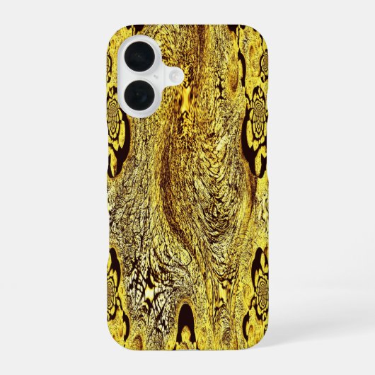 Solar vortex – spiraling infinity iPhone 16 hoesje (Achterkant)