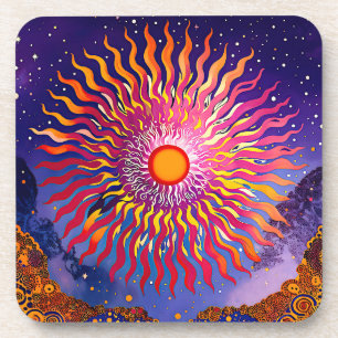 "Solar Whispers in the Sky" De Zon Bier Onderzetter