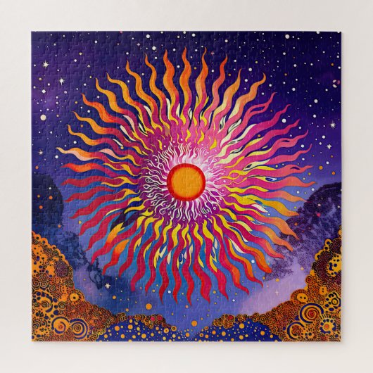 "Solar Whispers in the Sky" De Zon Legpuzzel (Verticaal)