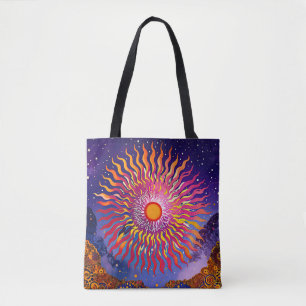 "Solar Whispers in the Sky" De Zon Tote Bag