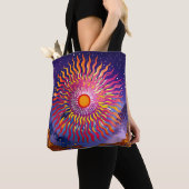 "Solar Whispers in the Sky" De Zon Tote Bag (Dichtbij)