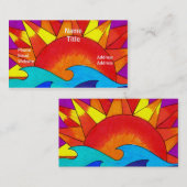 Solar zomer visitekaartje sjabloon (Voorkant / Achterkant)