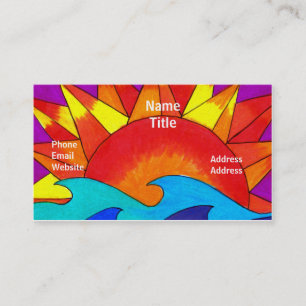 Solar zomer visitekaartje sjabloon