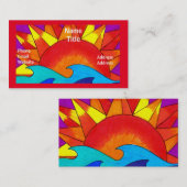 Solar zomer visitekaartje sjabloon (Voorkant / Achterkant)