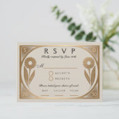 SOLARA I: Wedding RSVP Kaart (Staand voorkant)