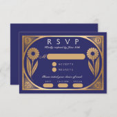 SOLARA II: Wedding RSVP Kaart (Voorkant / Achterkant)
