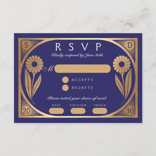 SOLARA II: Wedding RSVP Kaart (Voorkant)