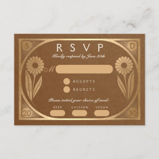 SOLARA III: Wedding RSVP Kaart