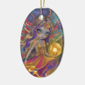 Solara Sunflare Keramische Versiering Keramisch Ornament (Links)