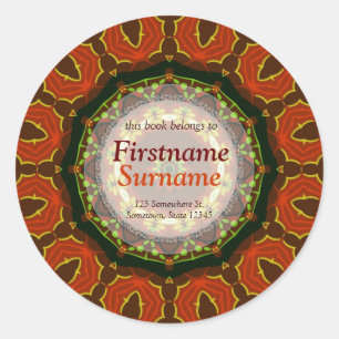 SolarFire Geo Kunstboek Plaatlabel Sticker