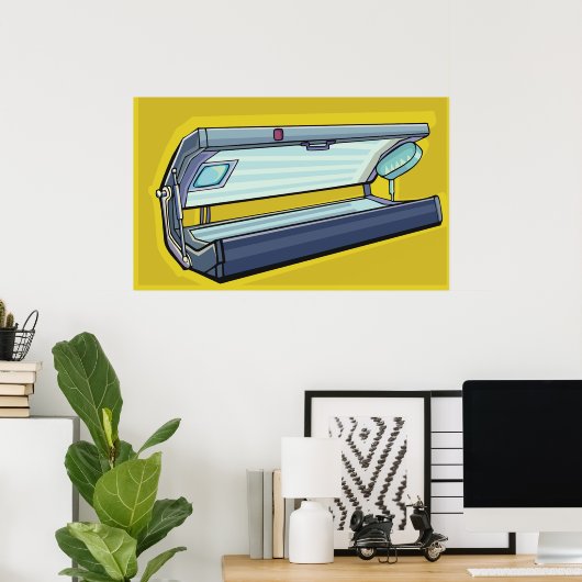 Solarium Sunbed Tanning Poster (Thuiskantoor)