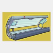 Solarium Sunbed Tanning Rechthoekige Sticker (Voorkant)