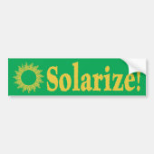 Solarize! Bumpersticker zonne-energie (Voorkant)