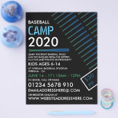 Solarized Honkbalknuppel, Honkbal Kamp Advertentie Flyer (Enkel)