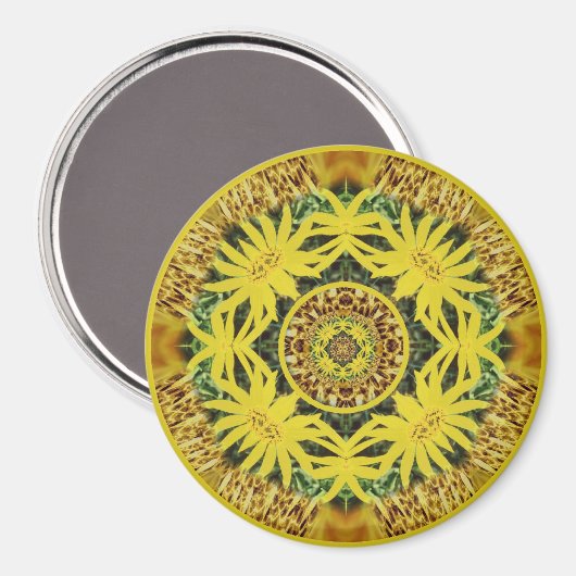 solarplexuschakramandala3 magneet (Voorkant / Achterkant)