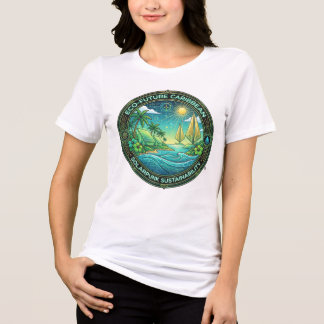 Solarpunk Caribische Ecolo Futuristische Tropisch Tri-Blend Shirt