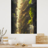 Solarpunk Dawn Poster (Keuken)