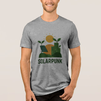Solarpunk Dreamscape – futuristische Natuur Harmon Tri-Blend Shirt