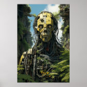 Solarpunk Redshift Crumbling City Poster (Voorkant)