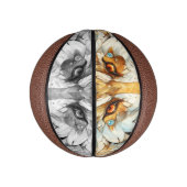 Solarpunk Rode en witte wolf Basketbal (Verticaal)