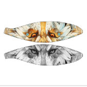 Solarpunk Rode en witte wolf Basketbal (Panelen)