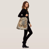 Solarpunk Rode Wolf Steampunk inspiratie Crossbody Tas (Op model)