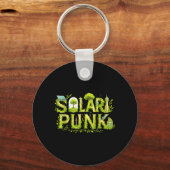 Solarpunk Sciencefiction Sci-Fi Eco Solar Punk Sleutelhanger (Voorkant)