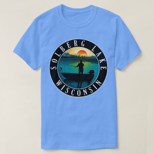 Solberg Lake Wisconsin Vist T-shirt (Design voorkant)