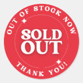 Sold Out (Out of Stocks) Sticker (Voorkant)
